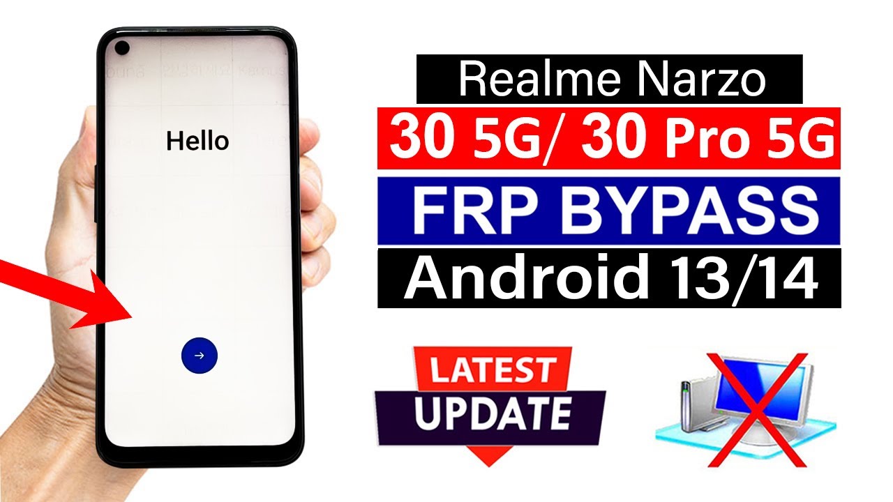 Realme NARZO 30/ 30 Pro 5G : Google Account/ FRP Bypass - (Without Computer)