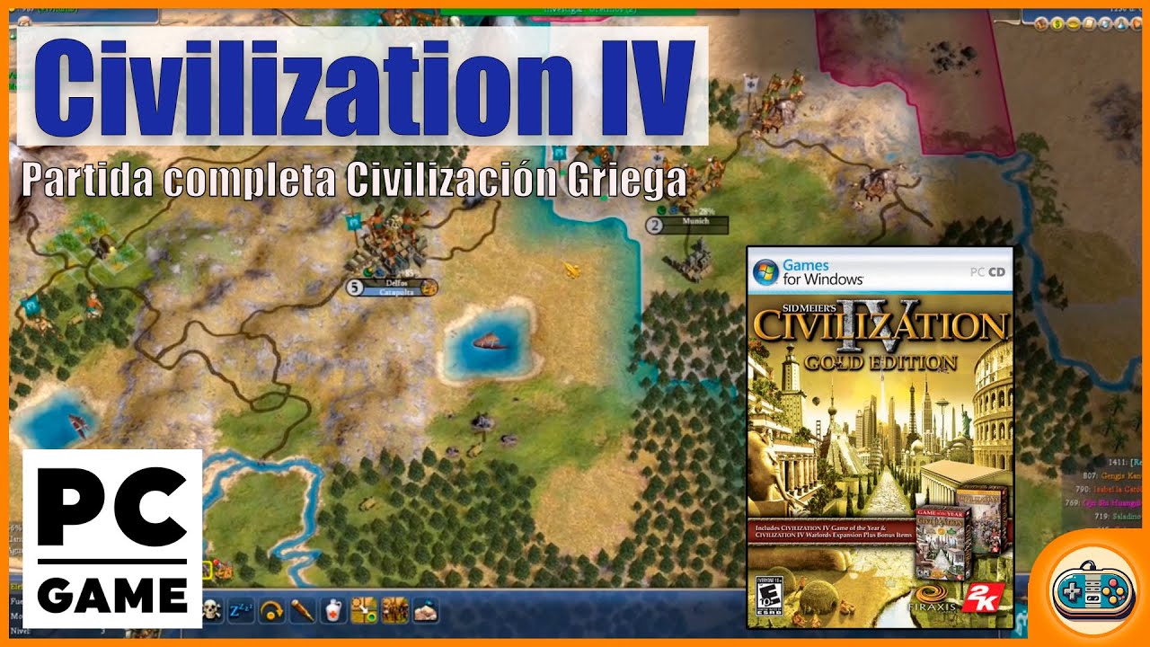 🔴 Civilization IV (PC): Partida completa Civilización Griega | Victoria por Exploración Espacial 🚀🏛️