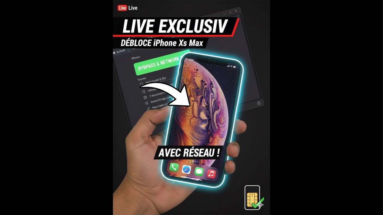 🔴 LIVE EXCLUSIF : Débloquez votre iPhone Xs Max (iOS 16) et récupérez le réseau ! #rkeytools A12 