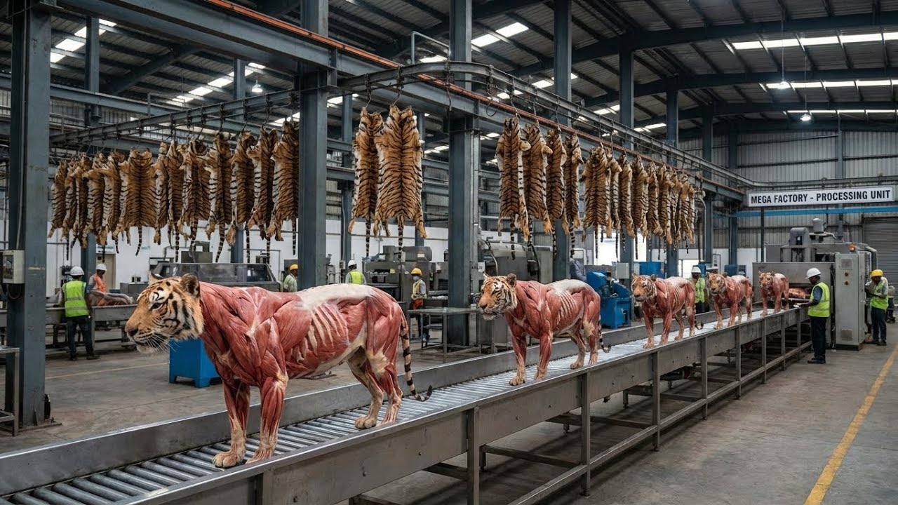 Inside the Tigers Leather Process In MEGA FACTORY | Meat, Leather & Mal Explained|