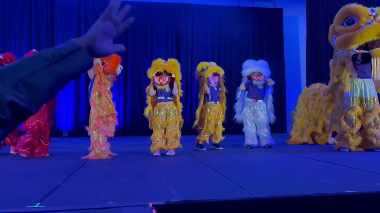 Kids lion dance performance #chineseschool #liondance #kidseducation 
