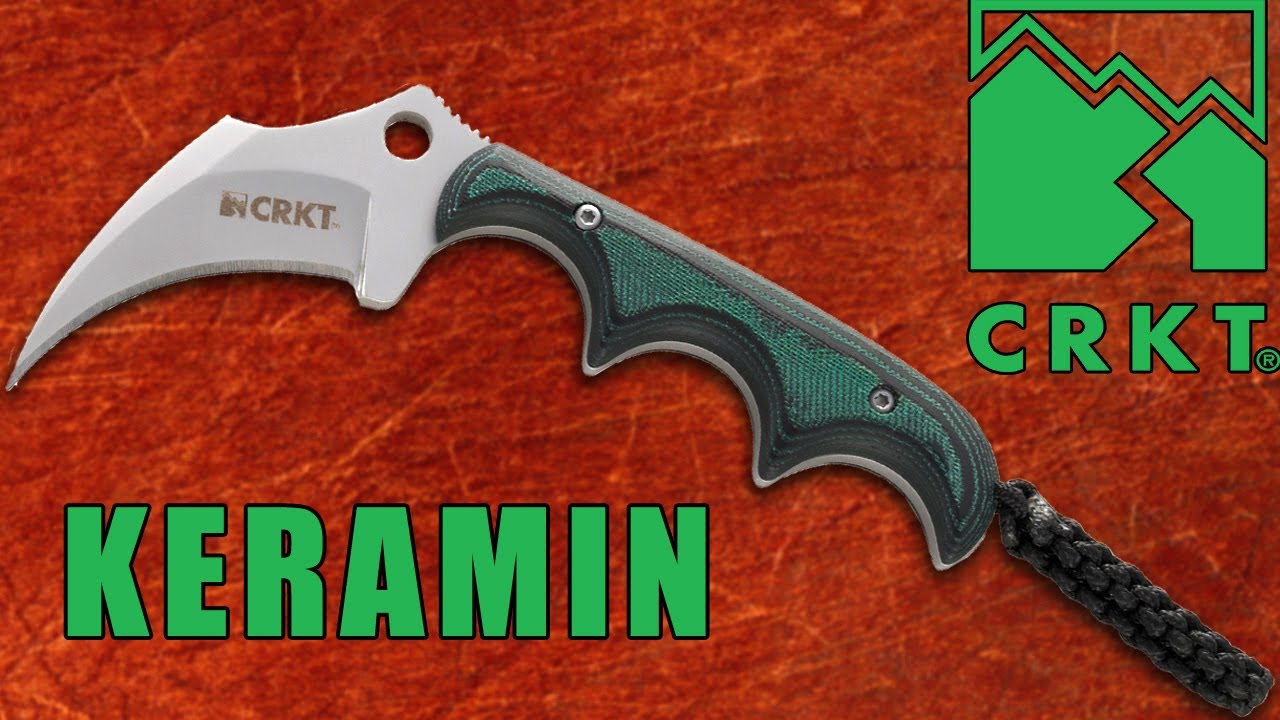 CRKT Keramin review -  Ergonomic hawkbill neck knife