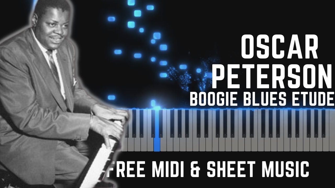 Oscar Peterson  - Boogie Blues Etude | Piano Tutorial [FREE MIDI & SHEET MUSIC]