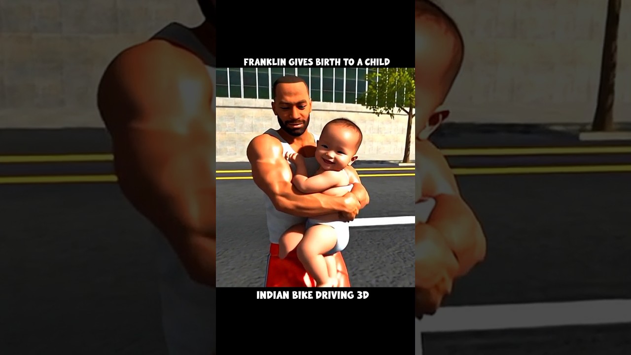 Franklin Gives Birth To A Child 😄 | Indian Bike Driving 3d 😶‍🌫️ | 