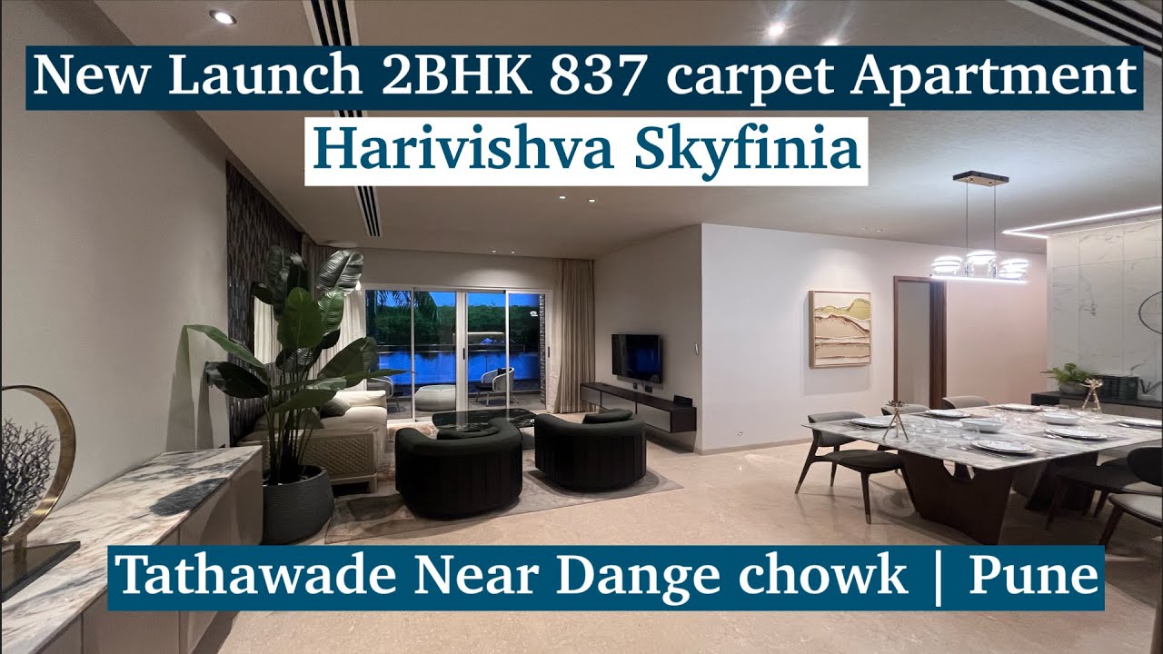 2BHK Flat in Harivishva Skyfinia, Tathawade | 837 sq ft Carpet Area | Near Dange Chowk Pune 