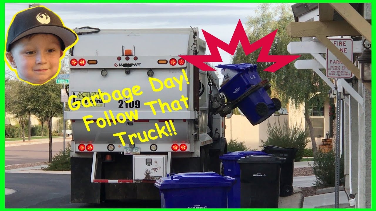 Garbage Day! Follow The Garbage Truck With GARBage Family Show