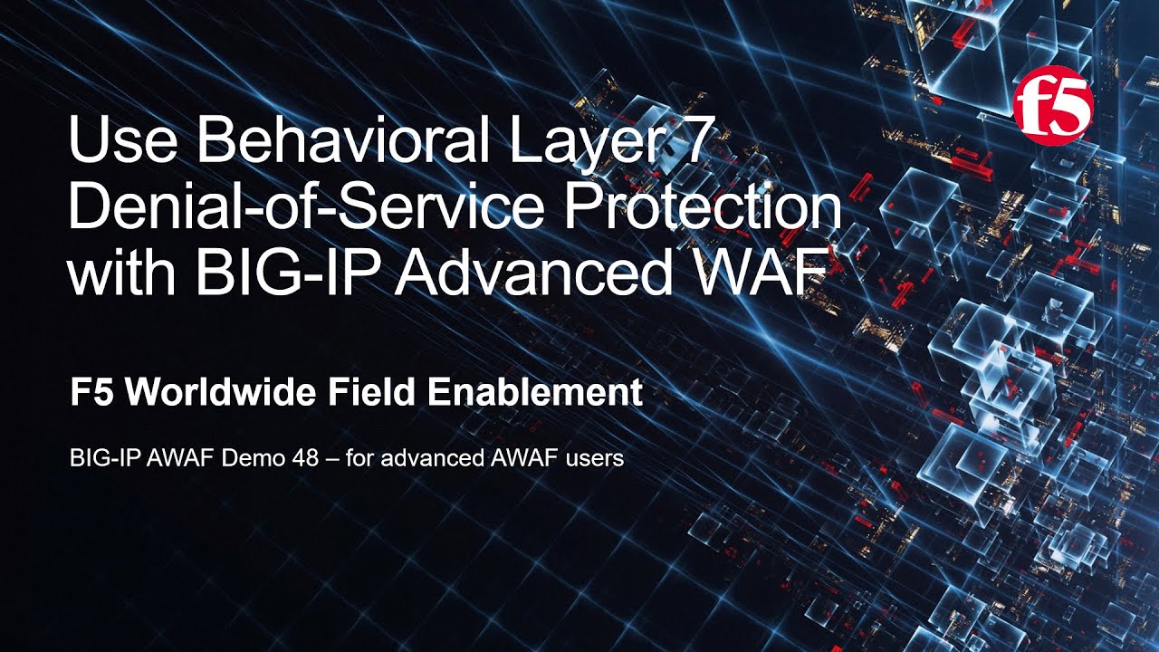 Демонстрация BIG-IP AWAF 48 — использование защиты от DoS-атак на уровне 7 с F5 BIG-IP Adv WAF (р...