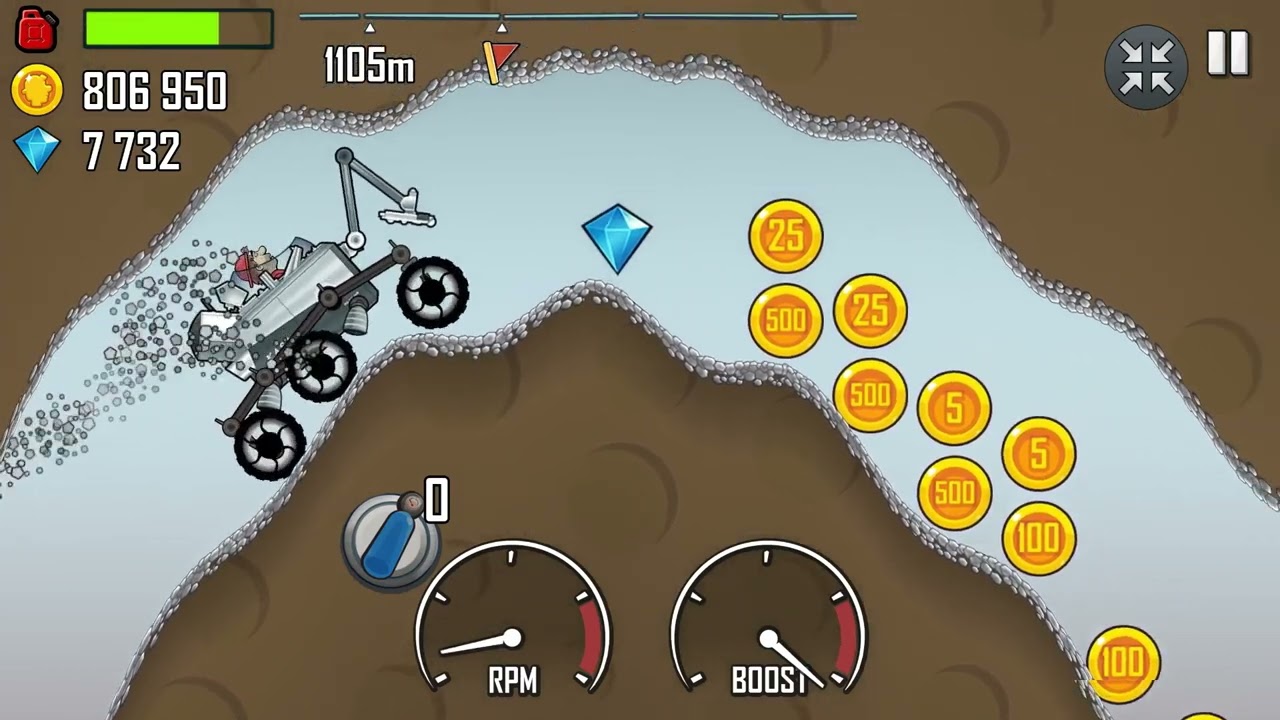 Moon Lander in The Cave | Hill Climb Racing