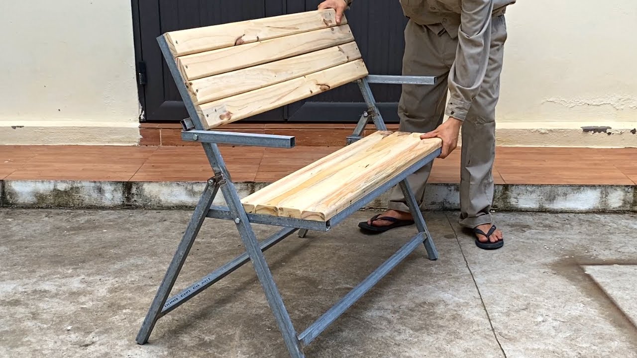 DIY - Great Craftsman's Ideas // How to Make a Smart Folding Chair // Metal Smart Folding Utensils !