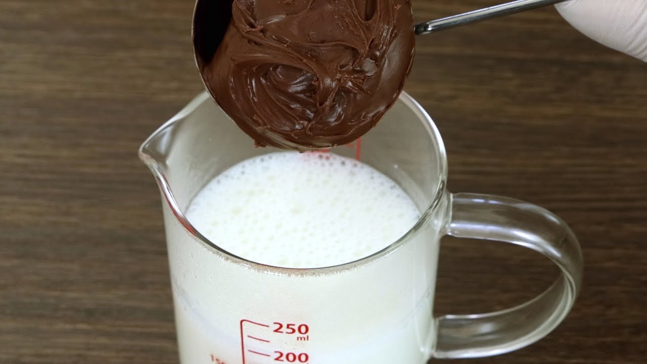 Just need Milk and Nutella make this delicious Recipe