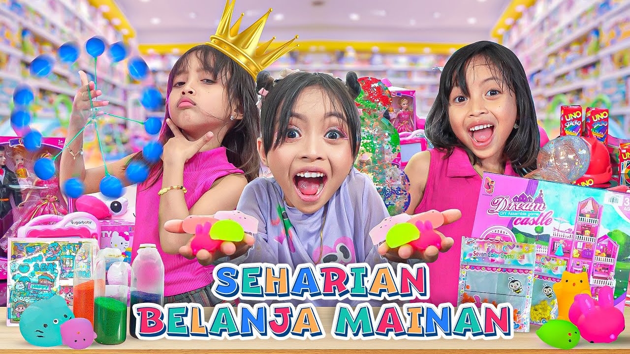 LEIKA BORONG MAINAN VIRAL! KOMPILASI VLOG 1 JAM LEIKA VERSUS TOMPEL BELANJA MAINAN SERBA SATU WARNA