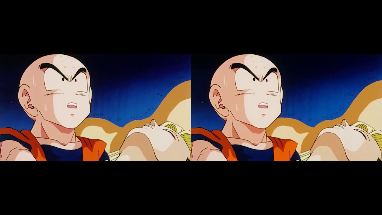 Gohan VS Cell Kamehameha Upscaled To 60 FPS Using A.I.
