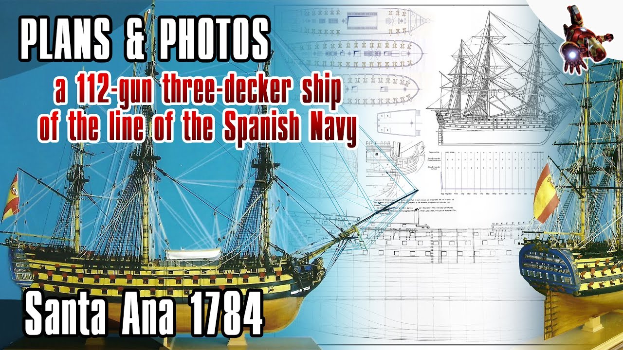 The SANTA ANA 1784 model ship PLANS & PHOTOS * SUPER ScaleModeling HEROES