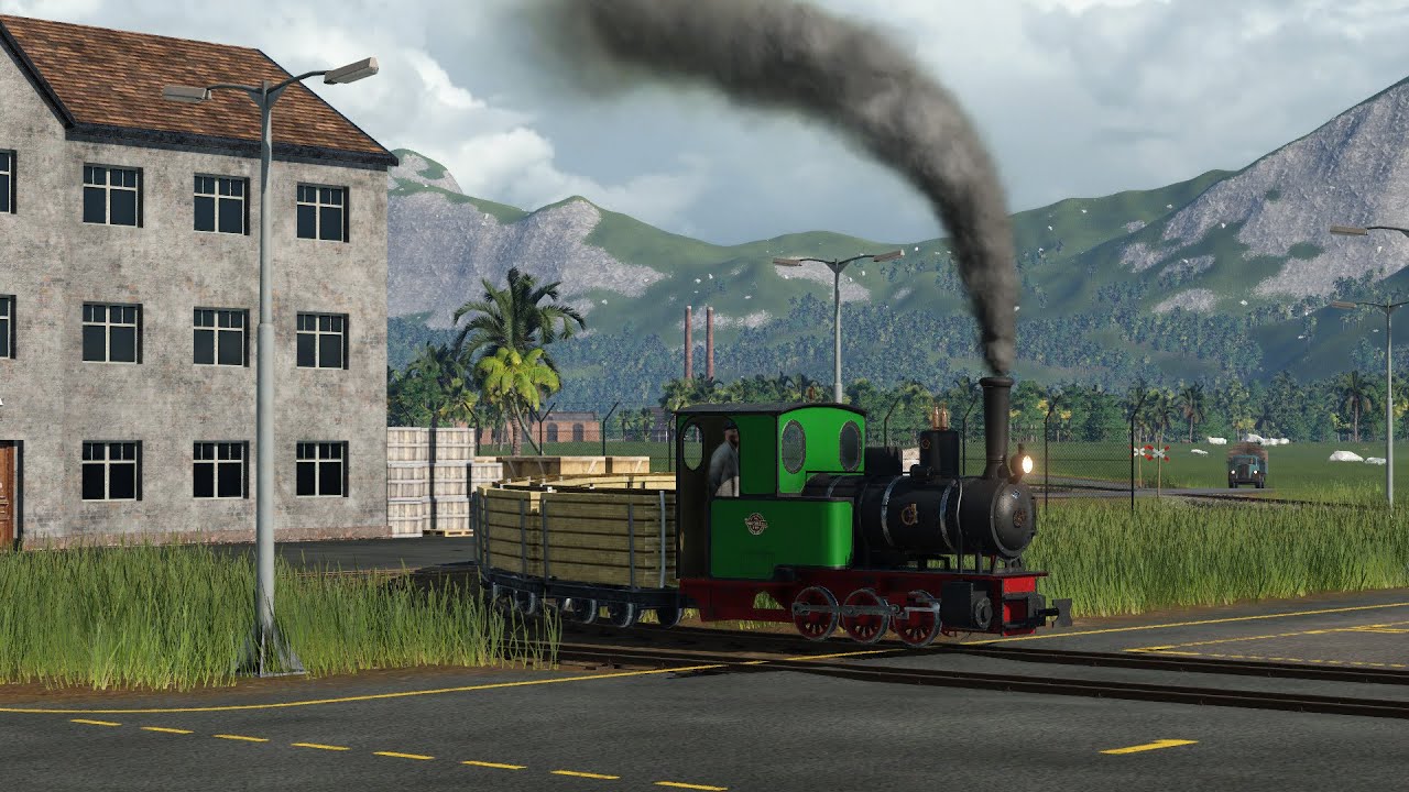 TPF2: Feldbahn und LKW fahren im Industriegelände 