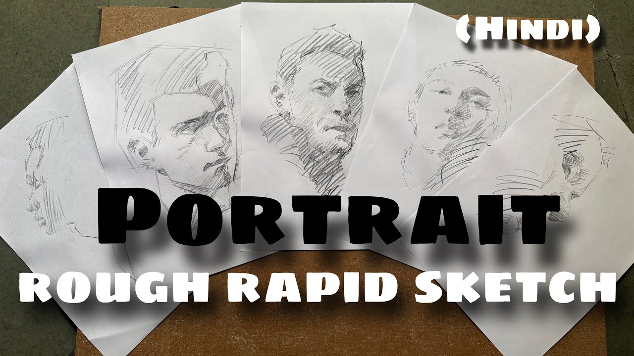 How to Make Portrait Rough Sketch | Easy Drawing Tutorial for Beginners (Hindi)