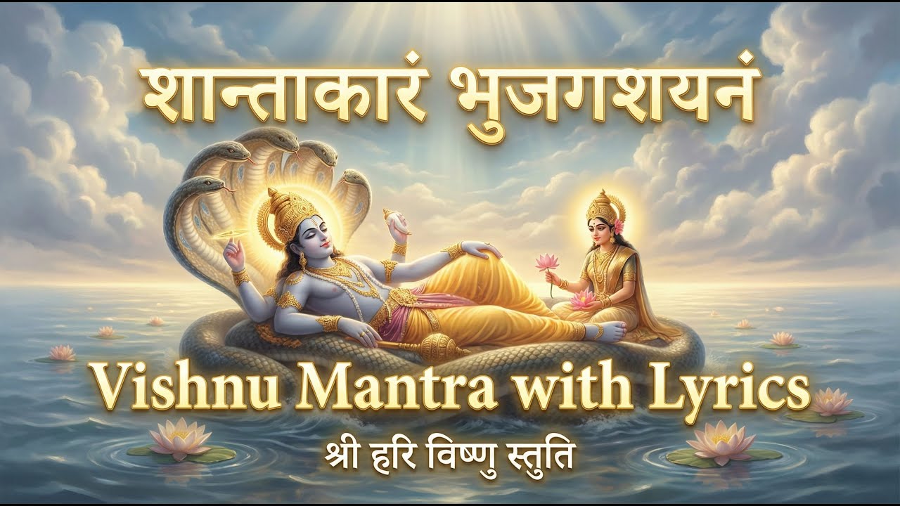 शान्ताकारं भुजगशयनं | Shantakaram Bhujagashayanam | Vishnu Mantra with Lyrics | Bhajan Rap Series