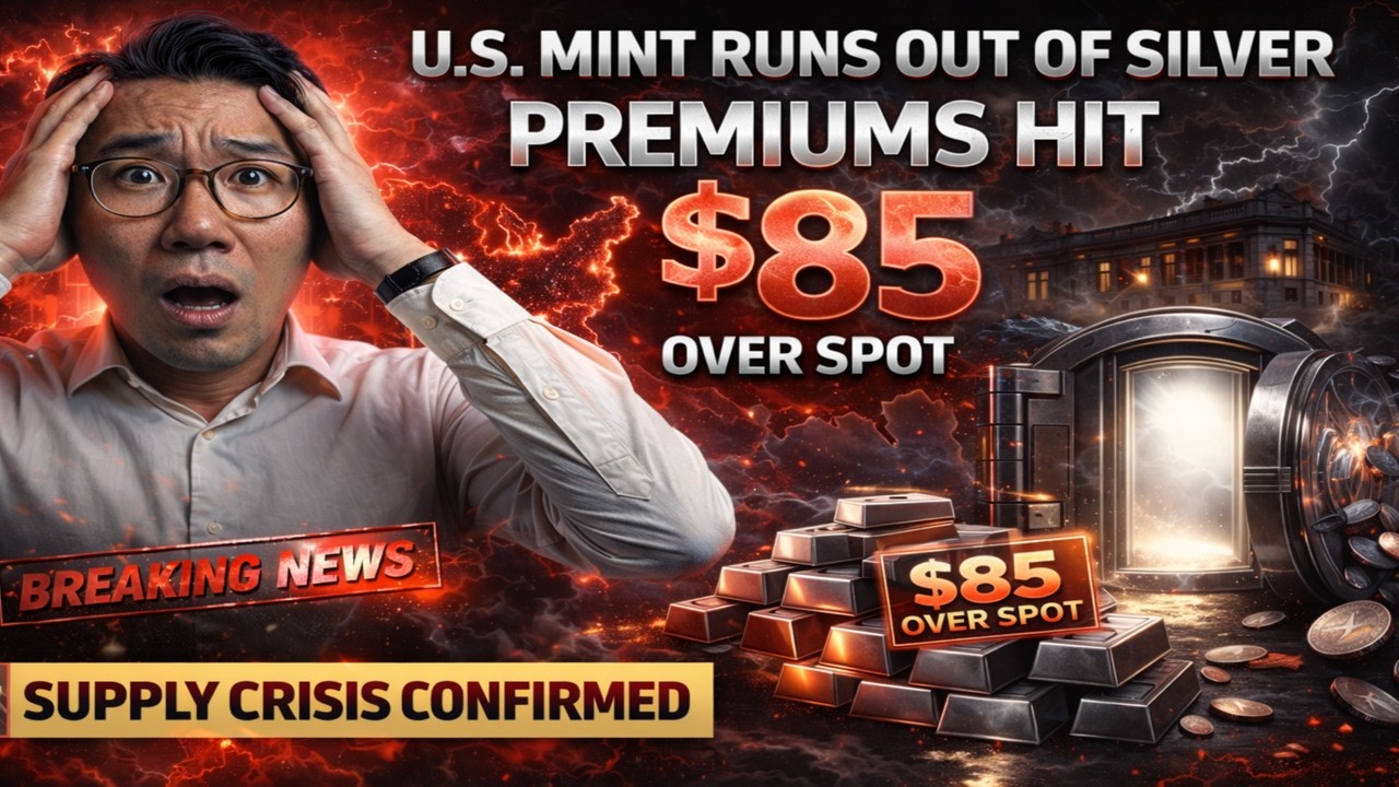 BREAKING: U.S. Mint Runs Out of Silver — Premiums Hit $85 Over Spot