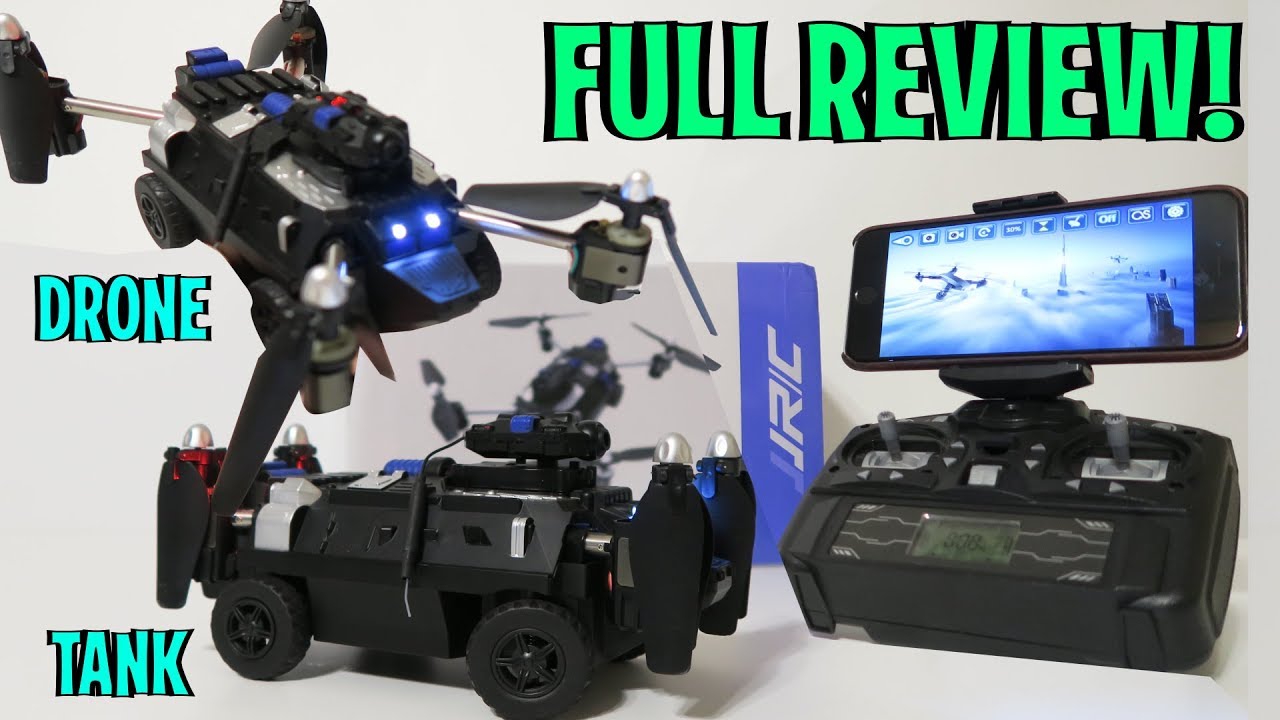 UNBOXING & LETS PLAY - TANK RC + DRONE!! - 2 in 1 transformer - JJR/C H40WH -  FULL REVIEW!