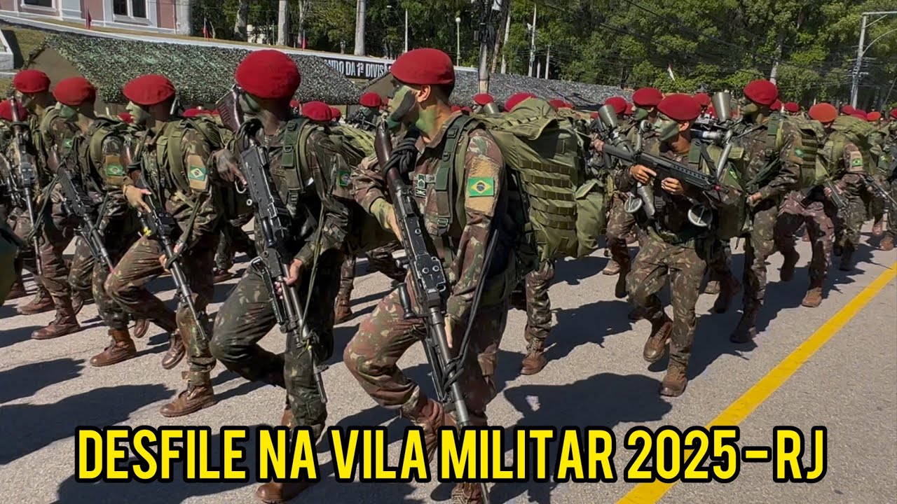 DESFILE CÍVICO-MILITAR DE TROPAS DO EXÉRCITO NA GUARNIÇÃO DA VILA MILITAR 2025 🇧🇷
