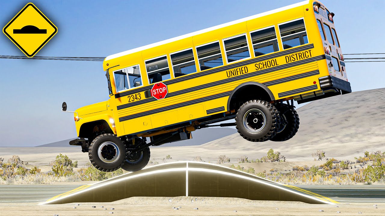 Speed Bumps vs Cars – The Most Satisfying Destruction! 