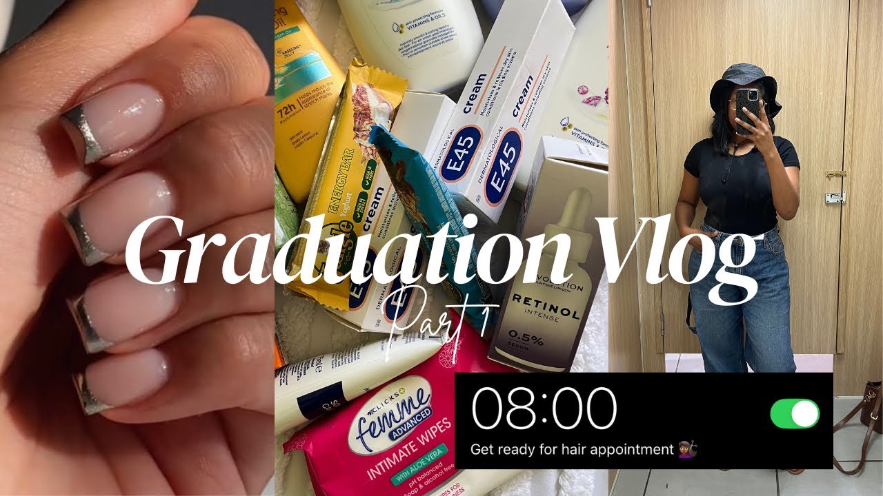 Grad Vlog P.1 - hair, nails, packing & more! | Namibian YouTuber