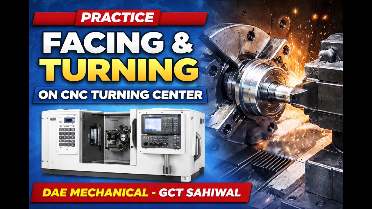 Practice of Facing and Turning on CNC Turning Center - DAE Mechanical - GCT Sahiwal