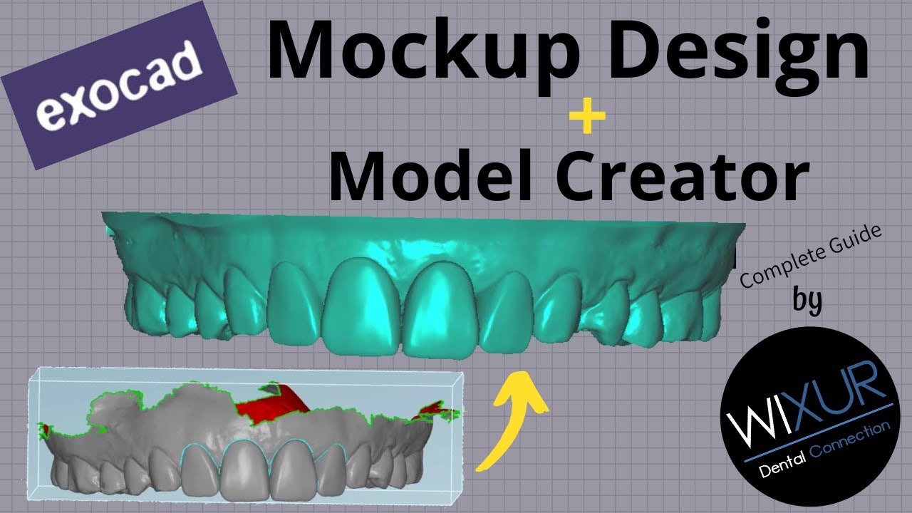 How To Design Mockup in exocad and make a 3D Printer Model
