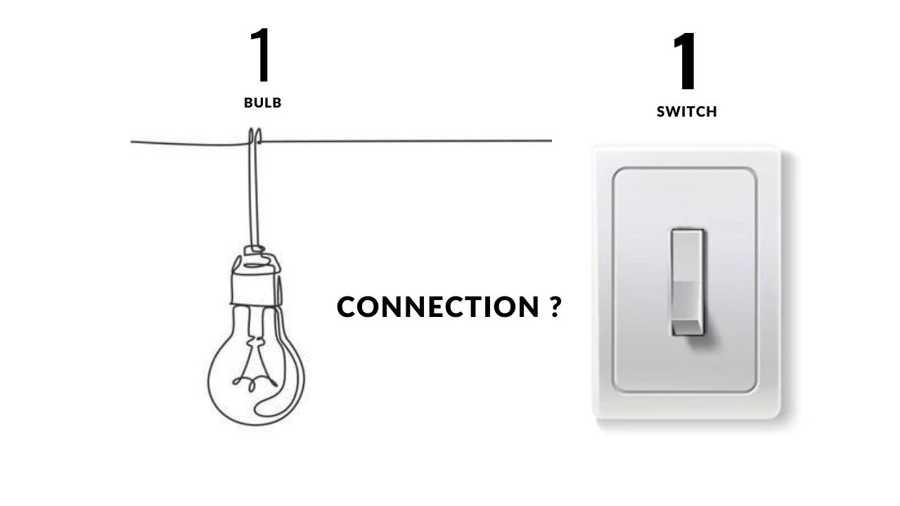 1 bulb 1 switch connection | 1 switch 1 bulb connection | one bulb one switch connection