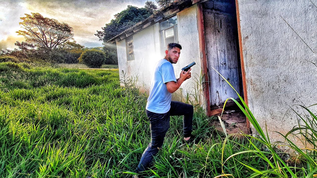 EXPLORAMOS A LENDA DO HOMEM DE PRETO *muito assustador*