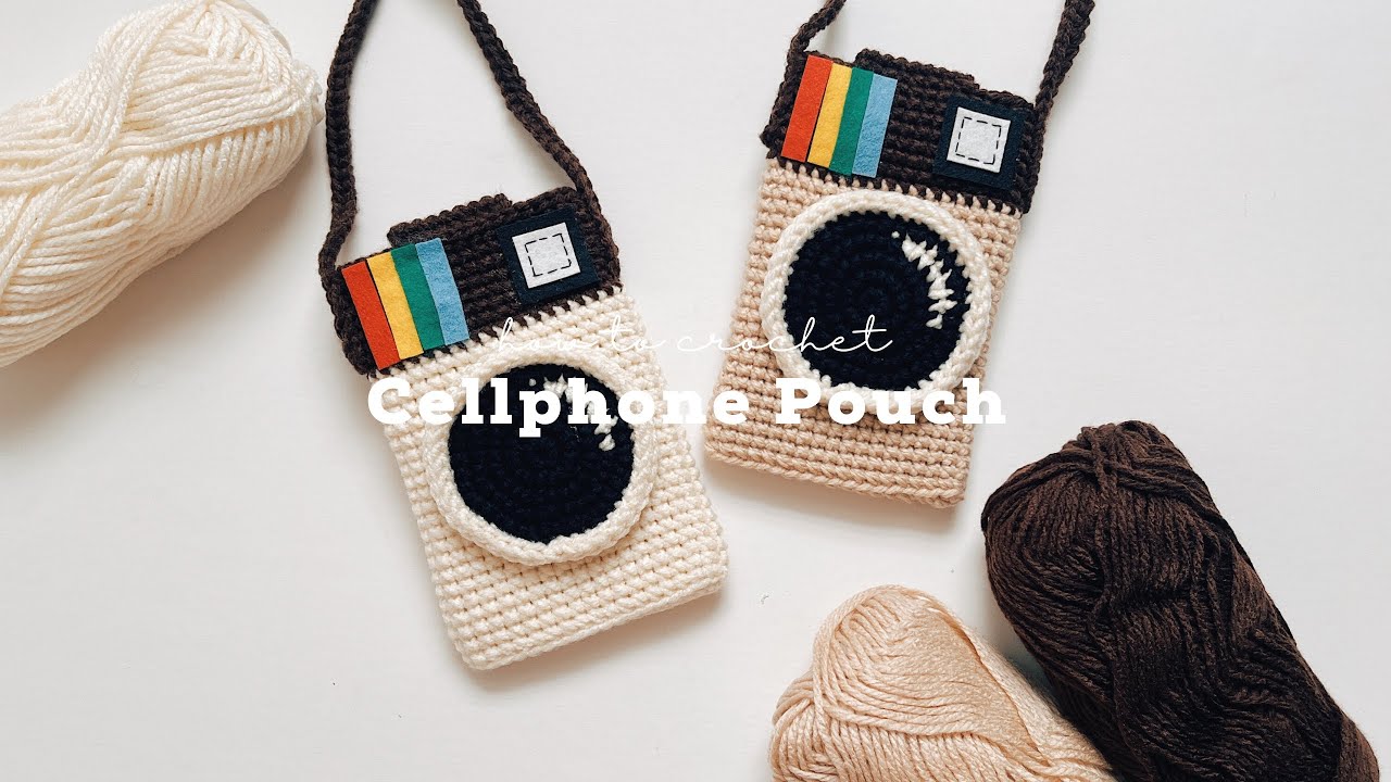 How To Crochet Cellphone Pouch สอนถักโครเชต์กระเป๋าใส่โทรศัพท์