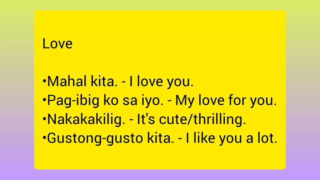 HOW TO EXPRESS FEELINGS IN TAGALOG AND ENGLISH TRANSLATION 
