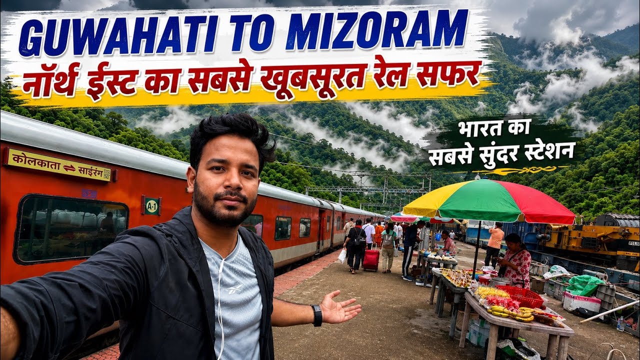 13125 Kolkata Sairang Express journey - Guwahati to Aizwal via Haflong - Badarpur 
