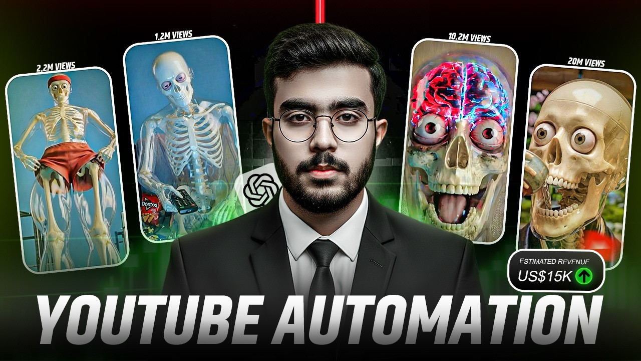 How To Make Viral Skeleton Educational Shorts (Full YouTube Automation Secret)