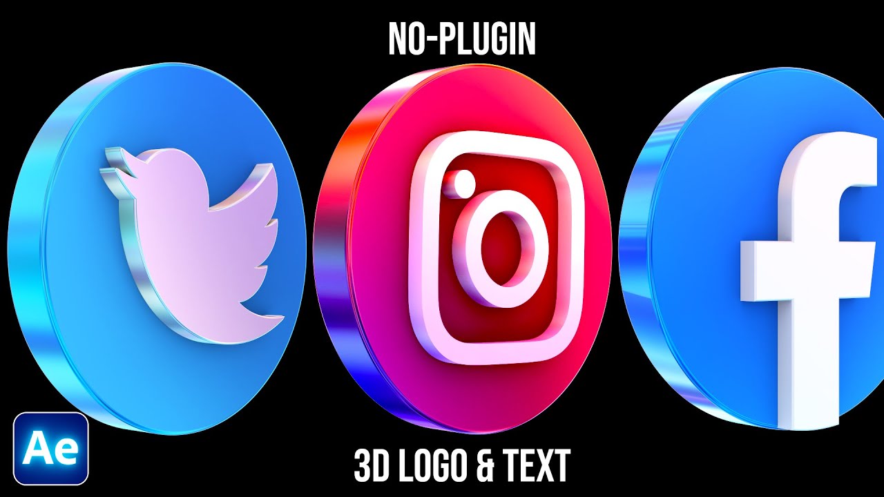 3D Logo Animation Tutorial in After Effects | No Plugins | 3D Logo Tutorial 2025