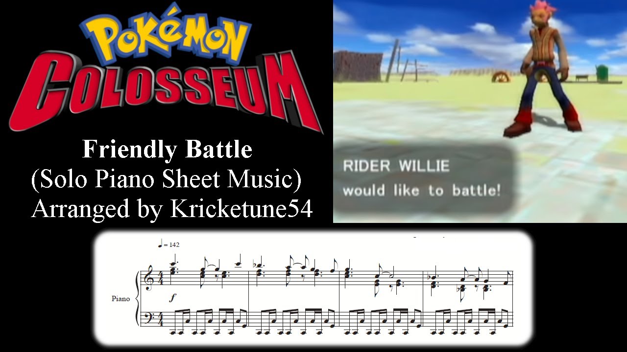 Friendly Battle - Pok&eacute;mon Colosseum (Solo Piano Sheet Music)