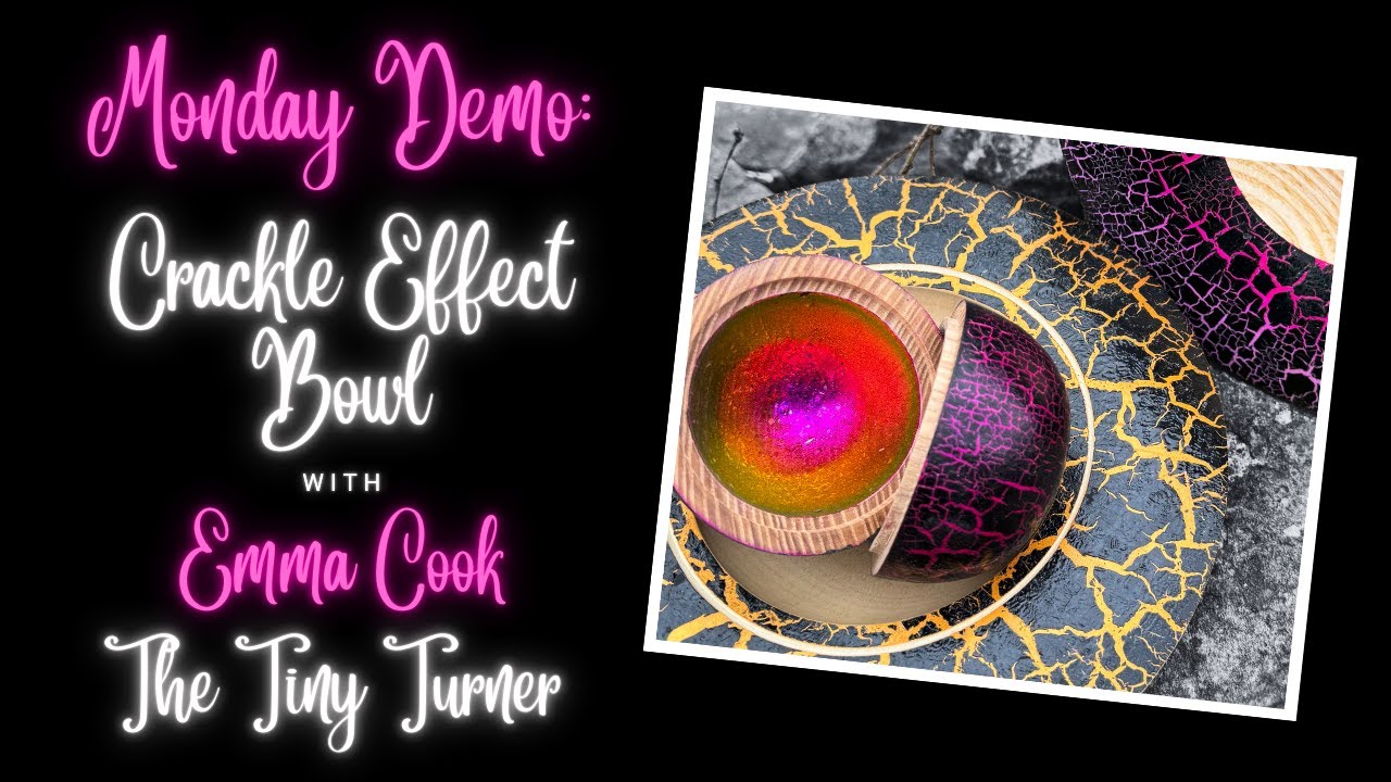 Woodturning Pop-up Live | Crackle Paint Effect | Emma Cook - The Tiny Turner