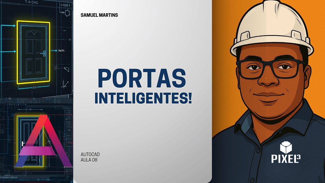 Aula 08 – Como Criar Identificação Automática de Portas no AutoCAD (Blocos Inteligentes) | AUTOCAD