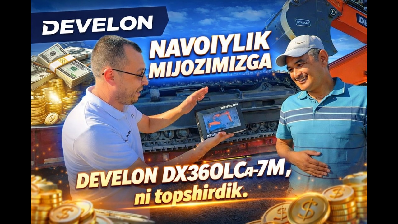 NAVOIYLIK MIJOZGA DX360LCA - 7M ni topshirdik #develon#excavator
