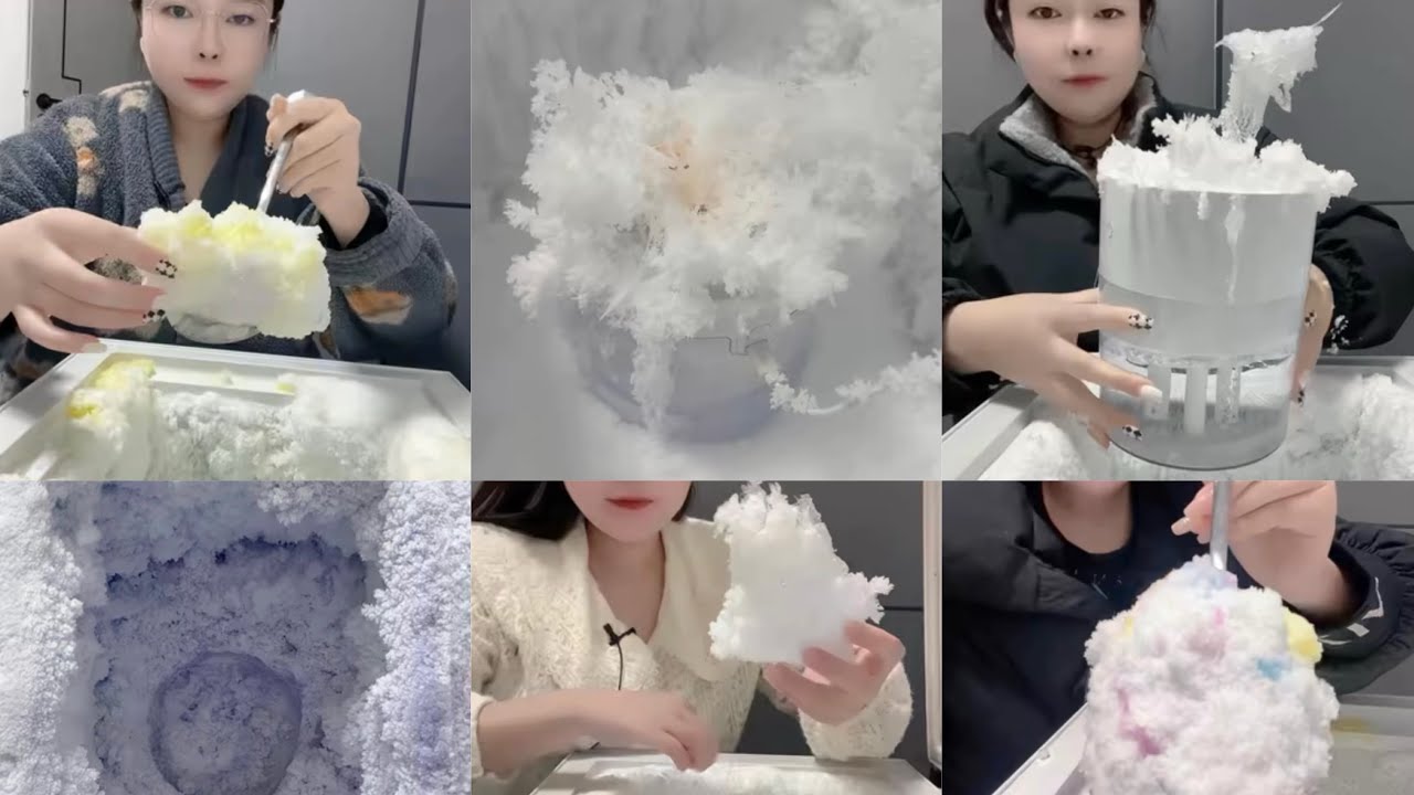 {HER SOLO} ASMR FREEZER FROST SCRAPING AND EATING | WHITE ICE EATING