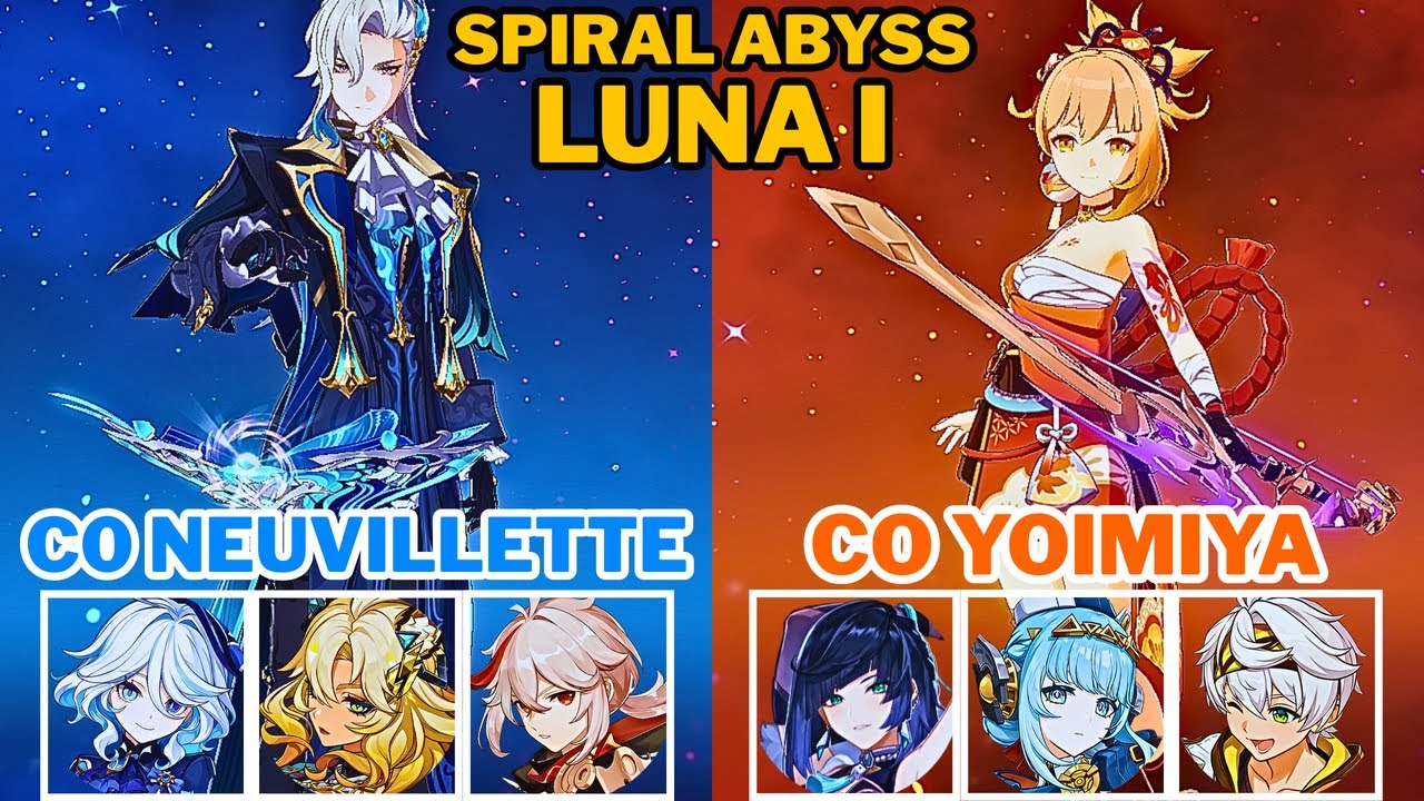 [Spiral Abyss 6.0/Luna I] C0 Neuvillette Hypercarry & C0 Yoimiya Lunar-Charged | Genshin Impact