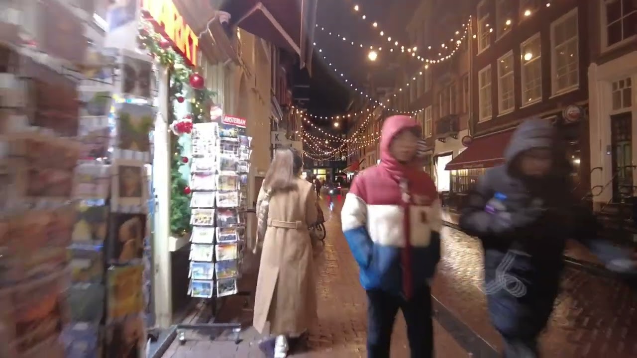 Enchanting Amsterdam at Night | Walking Tour in 4K | Winter 2025