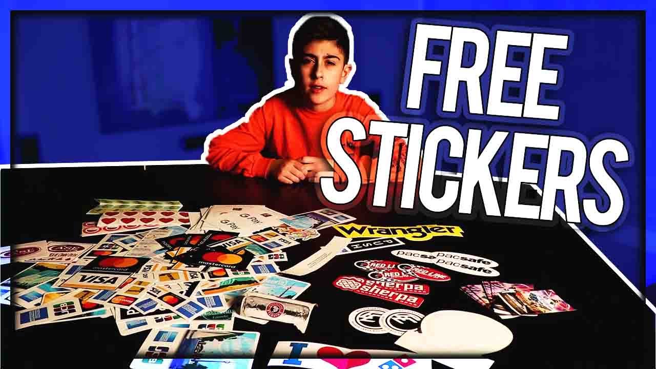 UNBOXING FREE STICKERS PART 3!!!! (with Links) | Zane Burko