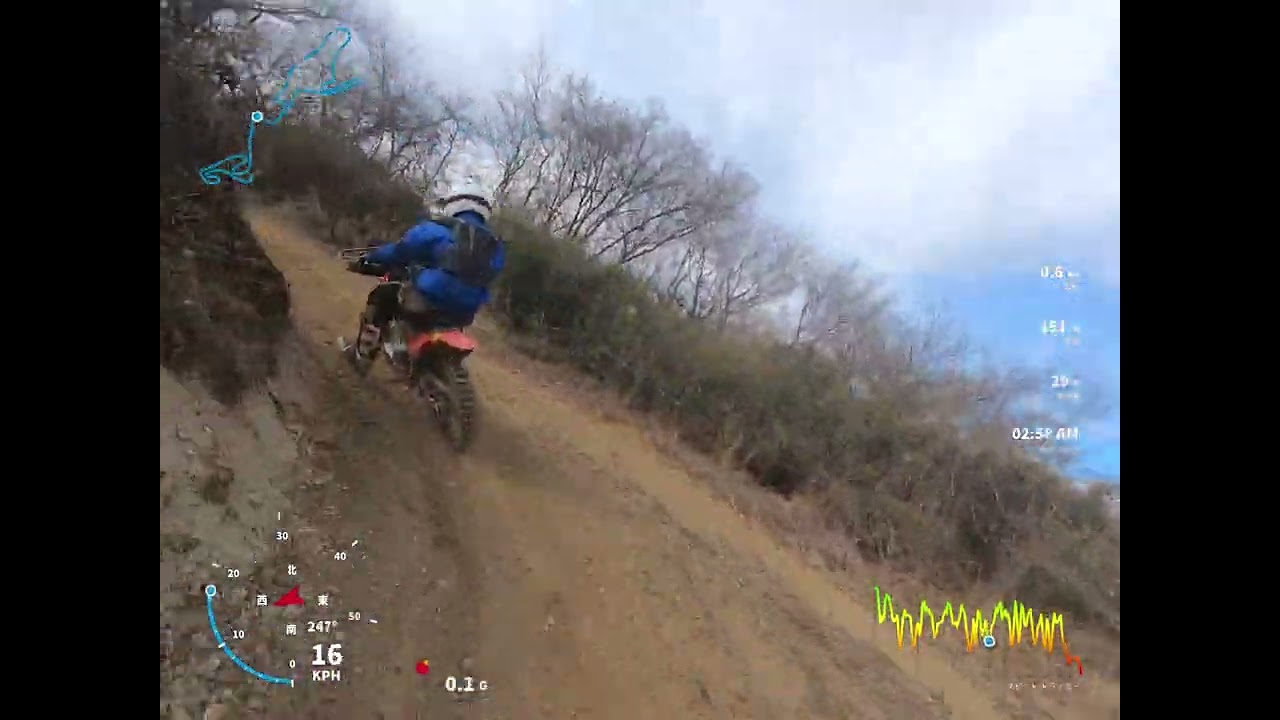 260125 BTC市貝 KTM250EXCとCRF125FをX Trainer250LDで追走