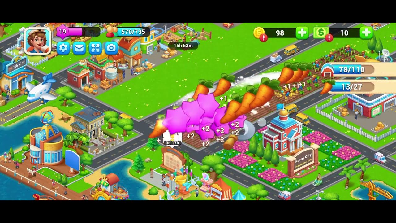 Day 12 | Farmcity New City building | Harvesting | Completing Orders 🌇