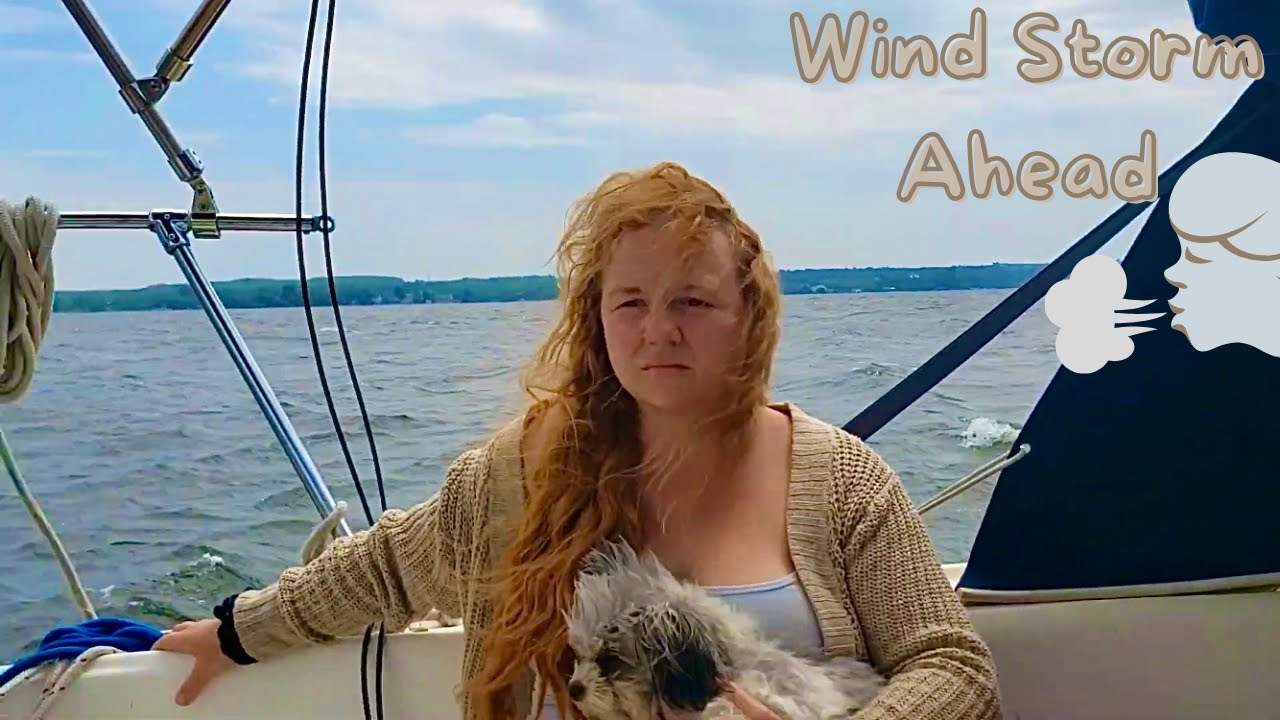 WIND STORM ON ANCHOR, 30 knots on 26 FOOT SAILBOAT - Lake Ontario