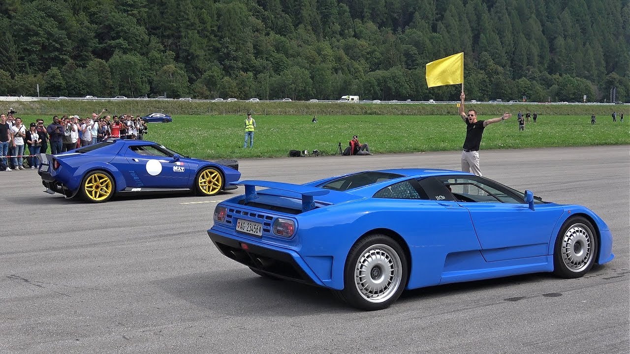 Bugatti EB110 vs NEW Lancia Stratos