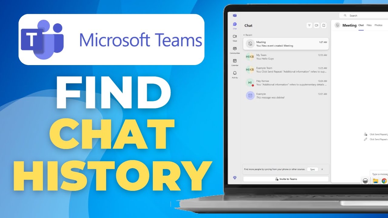Как найти местоположение истории чата Microsoft Teams на ПК