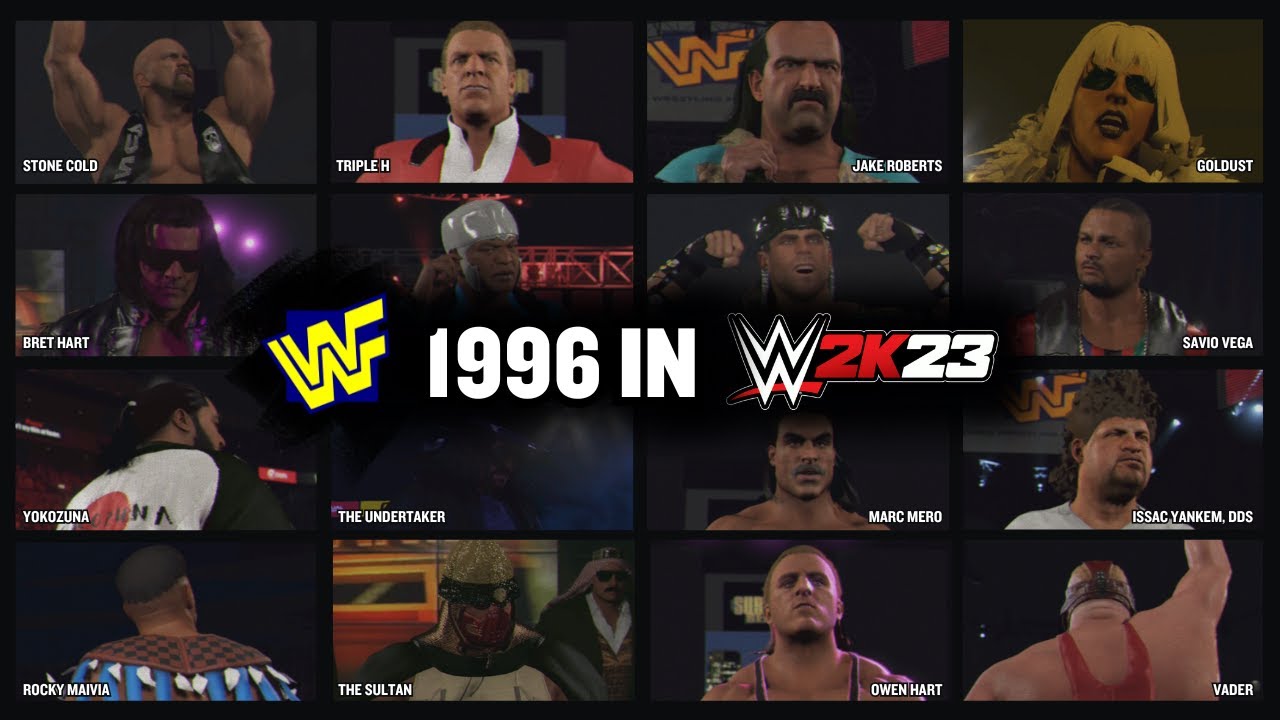 WWF 1996 in WWE 2K23 | Full Roster, Entrances & Finishers