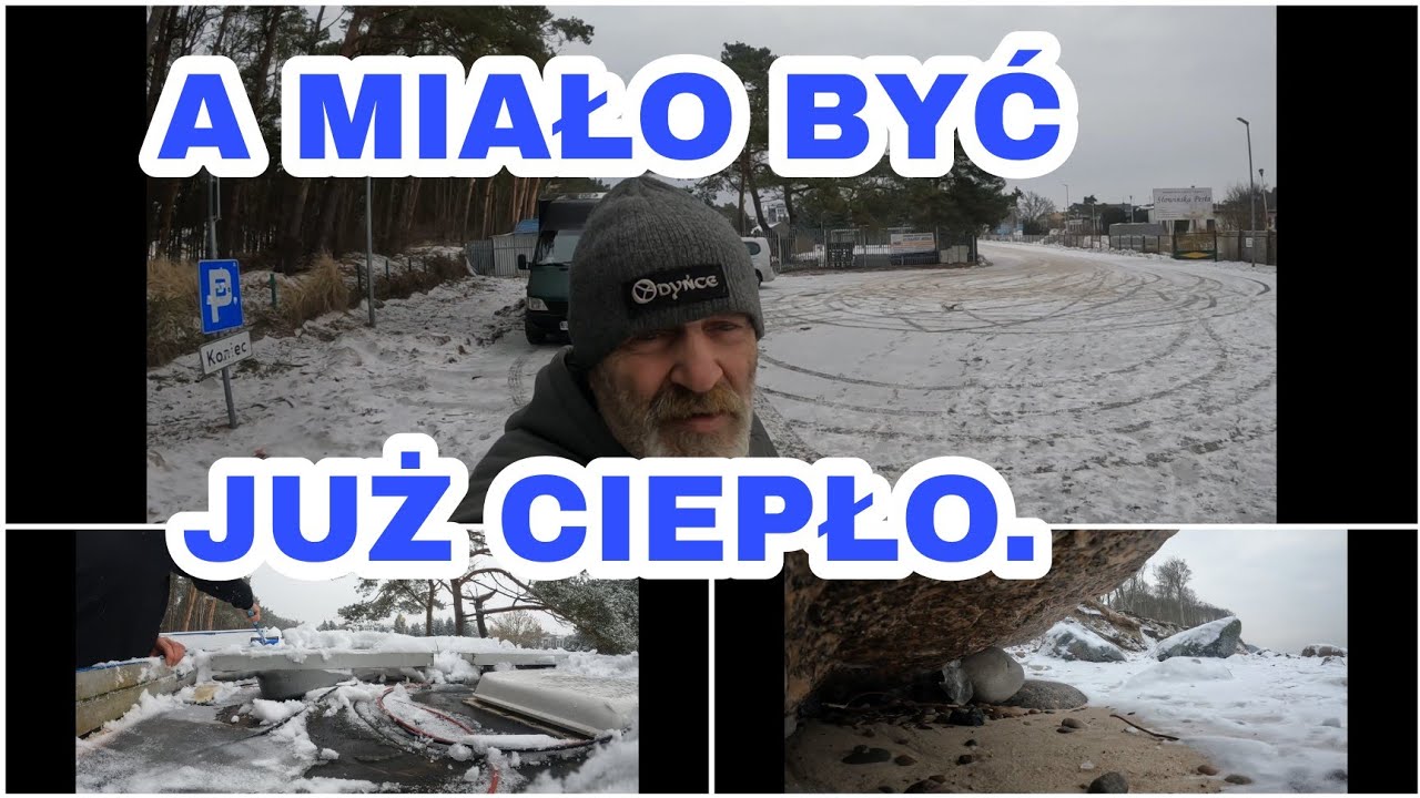 Zima wr&oacute;ciła, śniegu nawaliło, zejście na plażę niebezpieczne,czas na golonko.🦃