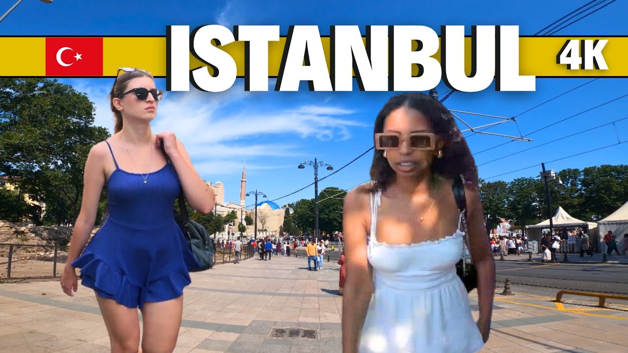 ISTANBUL TURKEY CITY CENTER 4K WALKING TOUR SULTAN AHMET  BUSY DAY | 25 DECEMBER 2023